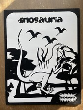 Textured Raised Black Velvet DINOSAURIA 2 Pocket School Folder