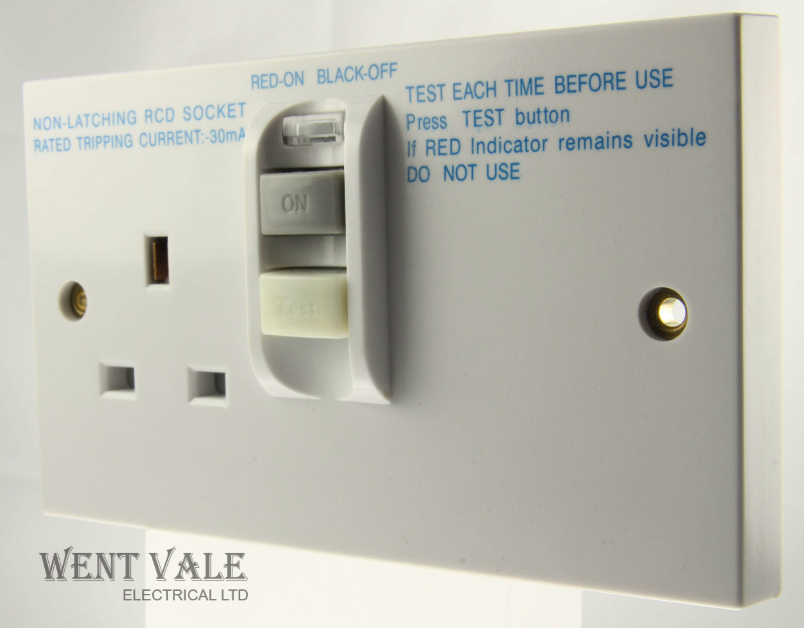 GET Exclusive Moulded - LSKT1GR - 13a Single 30mA Non-Latching RCD Socket New