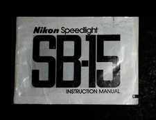 Genuine Nikon SB-15 Manual In English. Oem. Excellent