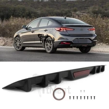 For Hyundai Elantra Sedan 2017-2021 Car Rear Bumper Diffuser Spoiler Lip 6 Fins