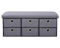 Kesper Schuhschrank Sitzkissen Schuhregal Schuhkommode Grau 76 Cm 4000270925740