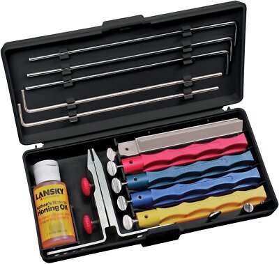 Lansky Professional Knife Sharpening System: 5-Stone Ceramic Knife Sharpener...