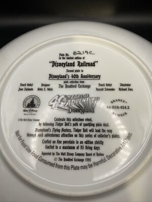 Disneyland Railroad Plate, Limited Edition, 40th Anniversary