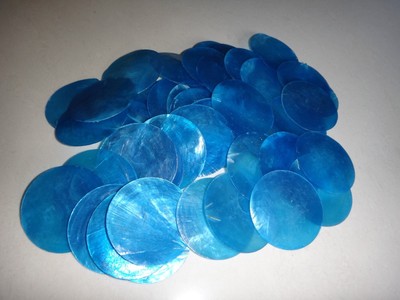 50 PCS NATURAL ROUND CAPIZ SEA SHELL BLANK DISKS 3/" #7504