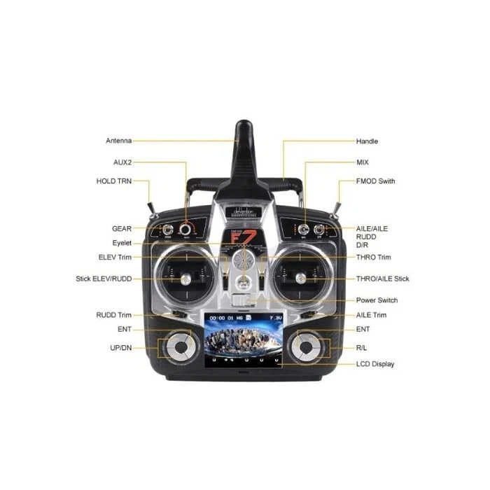 Radiocomando Walkera Devo F7 ( FPV) 2.4GHz MODE 1 - BULK -NO RICEVENTE - Immagine 4 di 4
