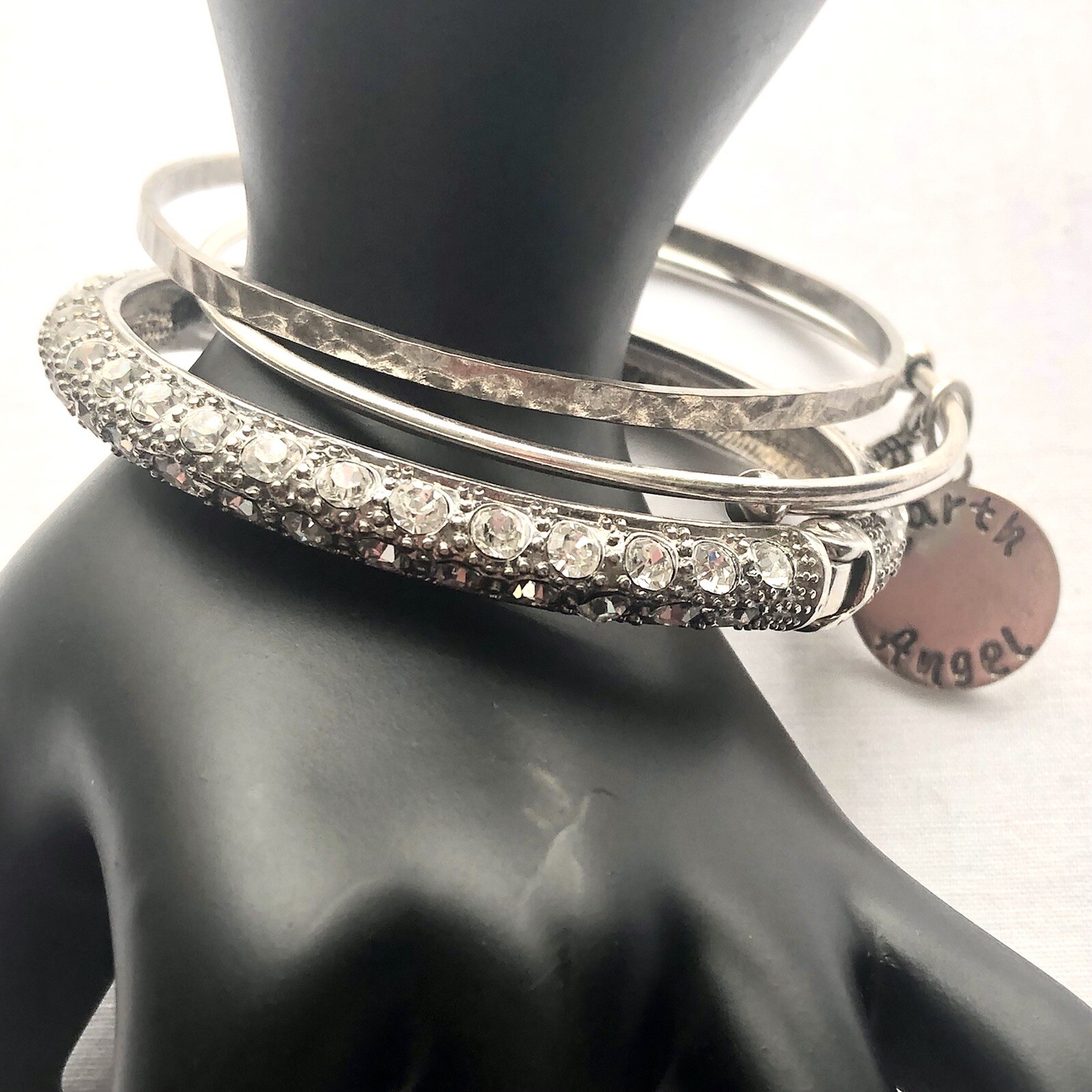 Lot Stackable Bangle Charm Bracelets Tree of Life… - image 2