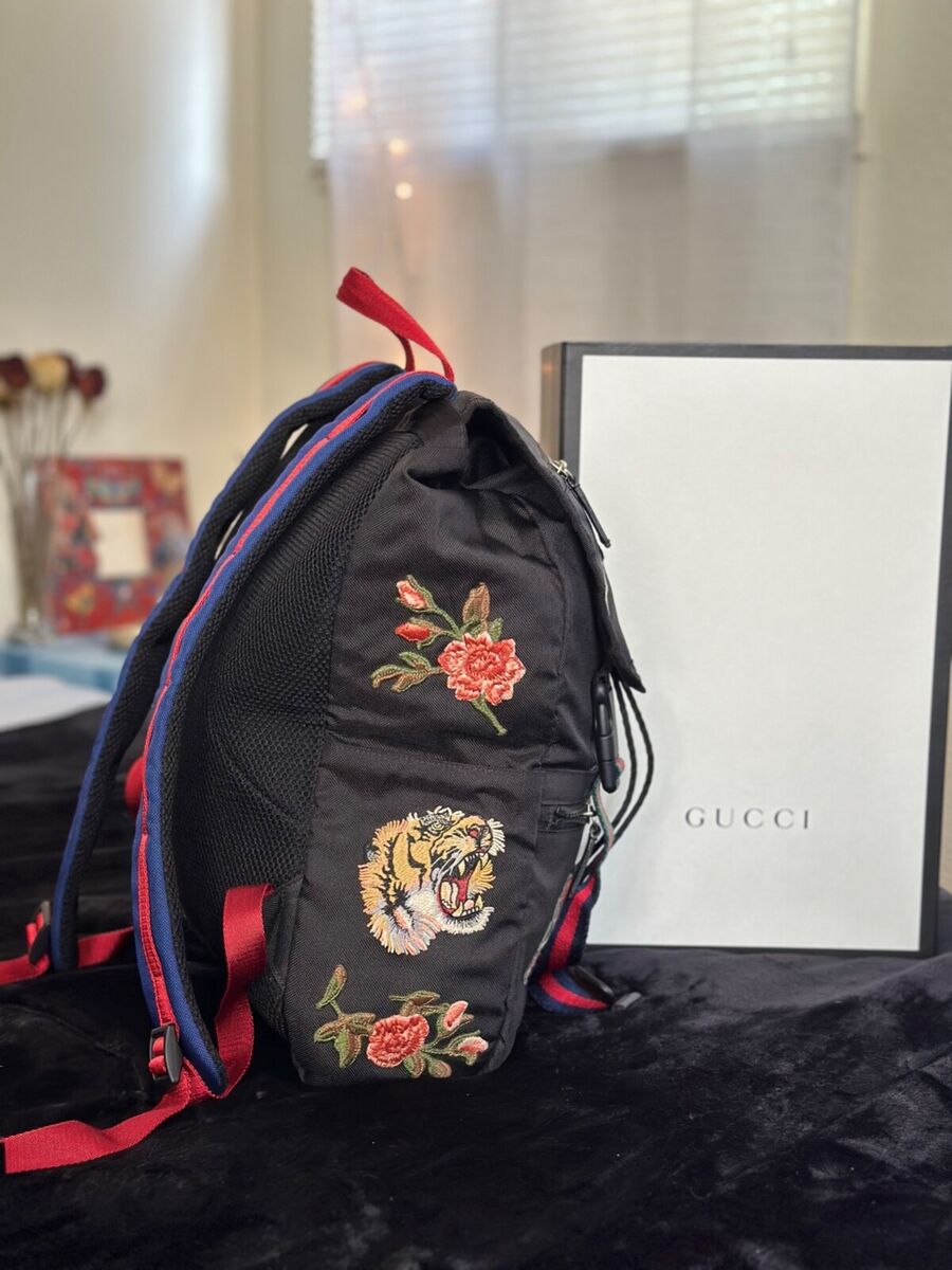 Gucci Butterfly Tiger Floral Embroidery L' aveugle Par Amour Gucci Butterfly Tiger Floral Embroidery L' aveugle Par Amour