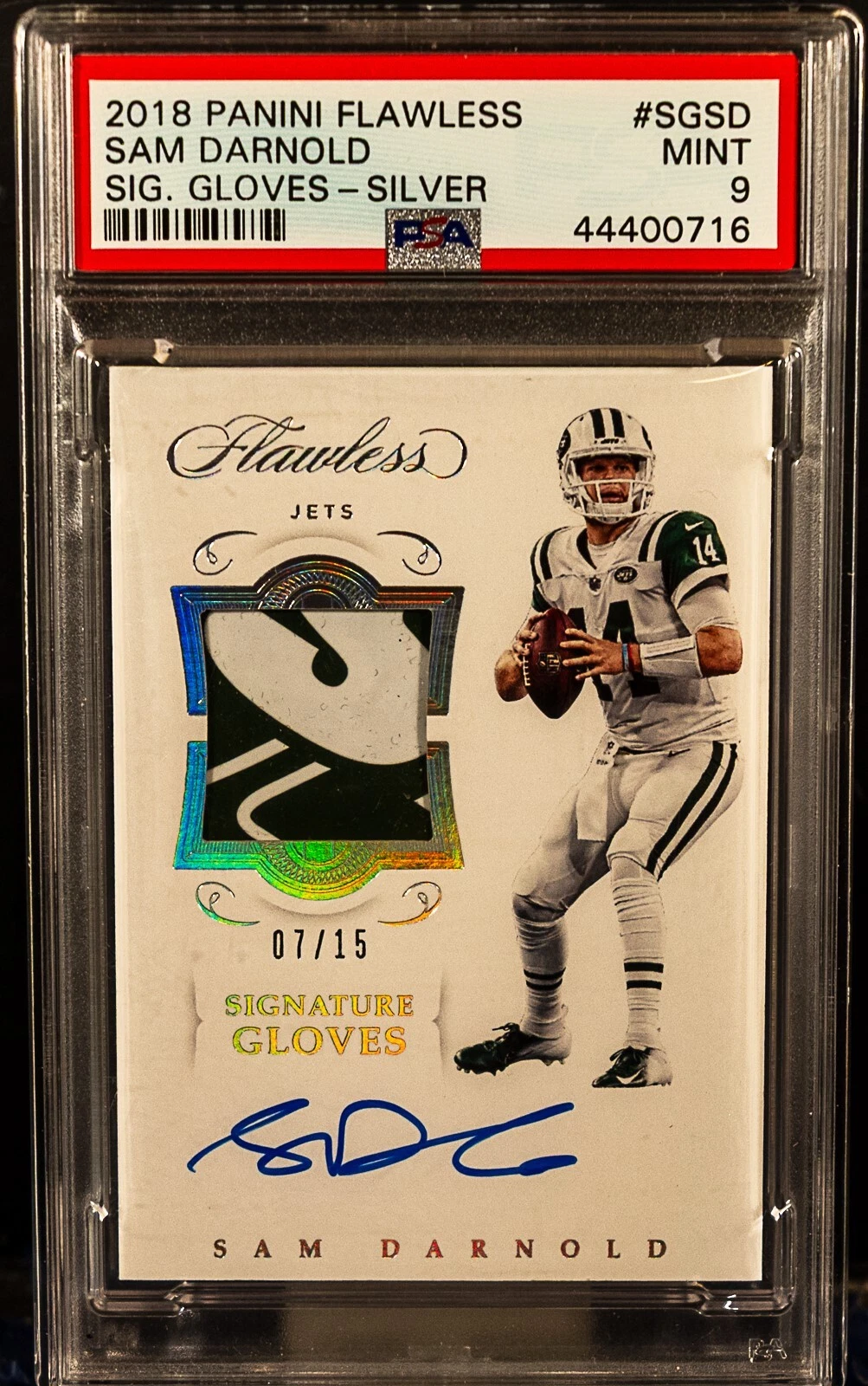 Sam Darnold Panini Flawless Signature Gloves #SGSD Silver