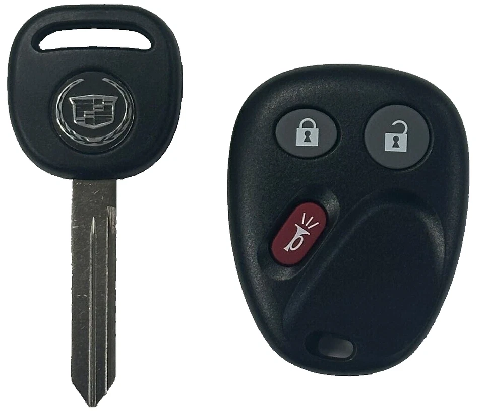 Combo de mando a distancia LHJ011 con llave con logotipo B102 para Cadillac Escalade 3B 2003-2006 Foto 4 de 4