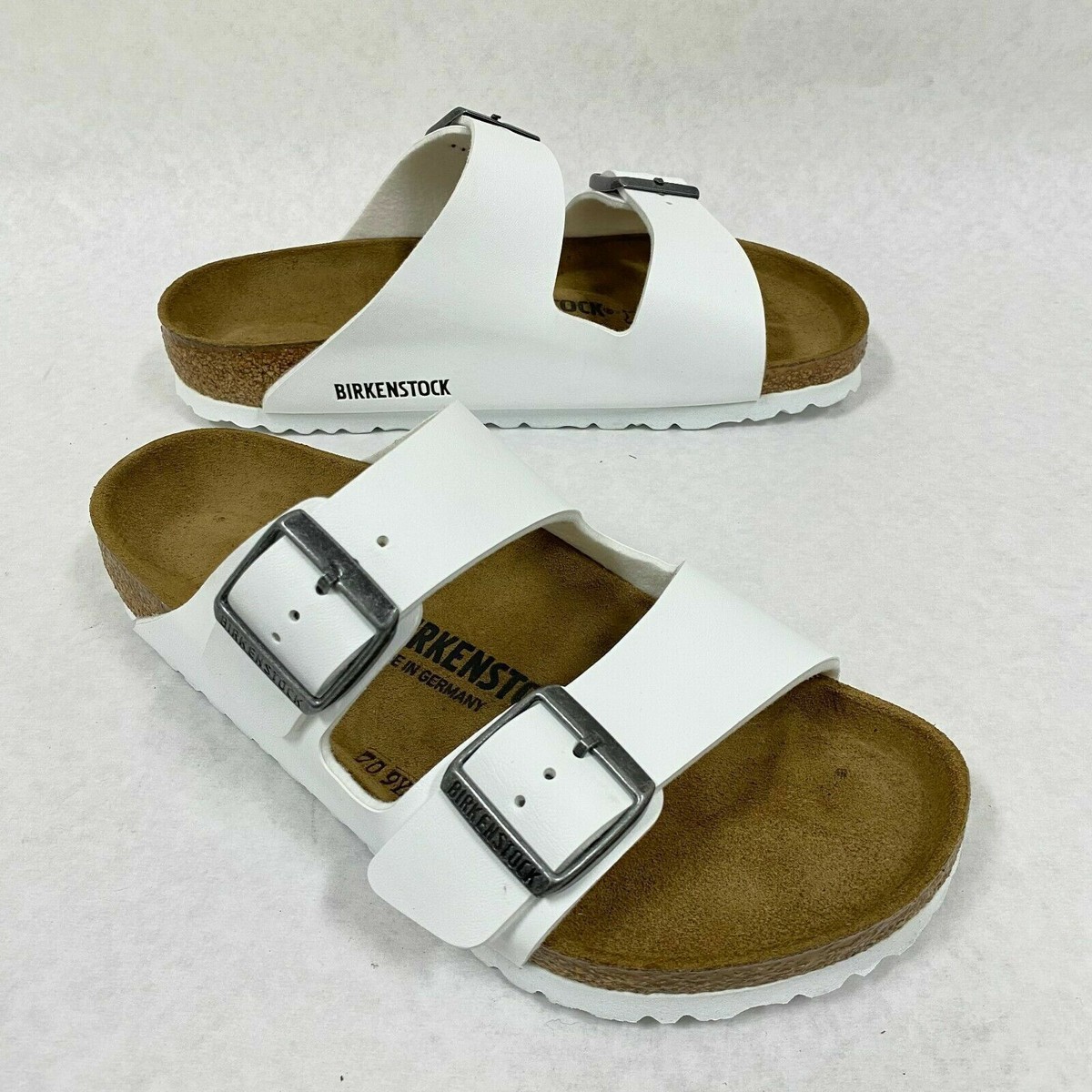 Birkenstock New with Box Arizona White Birko-Flor Narrow