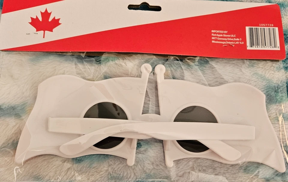 Gafas BANDERA CANADÁ - Disfraz Novedad - Talla Adulto - Hoja de Arce Nuevo Foto 2 de 2