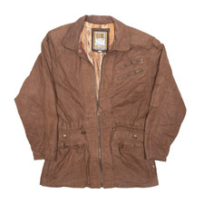 Vintage Global Identity Leather Jacket Brown 90s Womens S