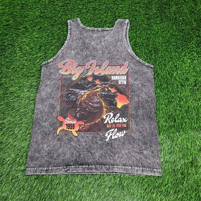 Big-Island Hawaiian Lava Tank-Top S/M 19x25 Volcanic Hawaii