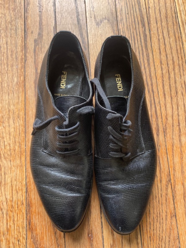 Women's Black Fendi Derby shoes size 40