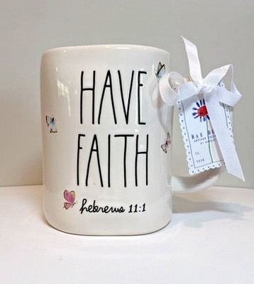 Rae Dunn Have Faith Mug Artisan Collection White Ceramic Farmhouse Coffee Tea
