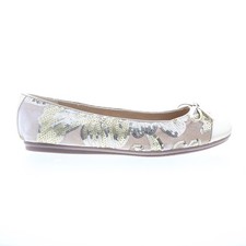 Easy Spirit Gail 2 Martha Stewart Womens Gold Wide Ballet Flats Shoes 12