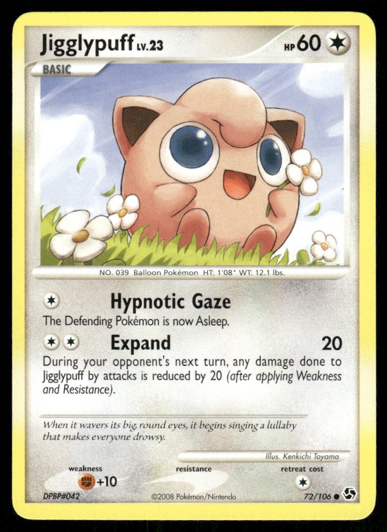 2008 Pokemon Jigglypuff Common Great Encounters 72/106 DMG