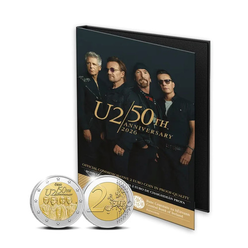 2 euro Irlanda 2026 50 anni U2 PP prezzo ebay