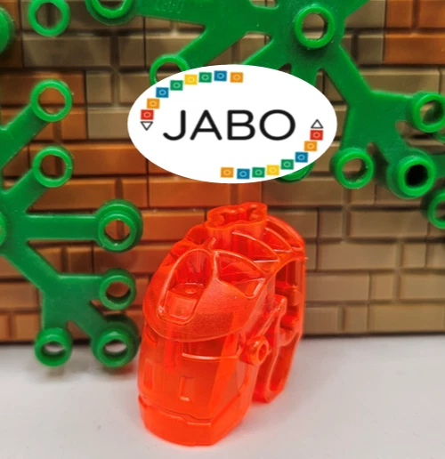 (S17 / 9 / 22 ) LEGO Bionicle 64262 tête connecteur (Glatorian) orange fluo - Photo 1/1