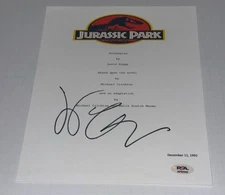 JEFF GOLDBLUM SIGNED JURASSIC PARK FULL MOVIE SCRIPT PSA COA