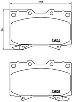 Brembo Bremsbelagsatz, Scheibenbremse P 83 048 FüR Toyota Lexus