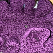 Women s Purple Knit Wrist-Length Gloves, One Size, Solid Casual Outdoor