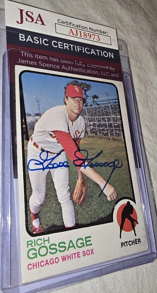 1973 Topps RICH GOOSE GOSSAGE RC AUTO #174 White Sox HOF JSA CERTIFIED - Image 2 of 4