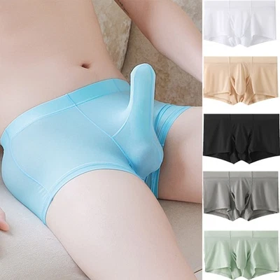 Sexy Herren Boxershort Unterwäsche Trunks Halbtransparent Panties mit Penishül G - Bild 1 von 4