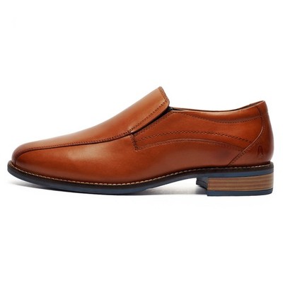 Hush Puppies Donovan Herren Lederschuhe Loafer Slip-On Smart Casual Formal Beige
