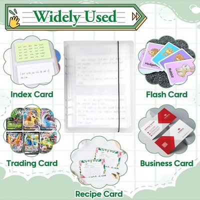 3x5 Index Card Holder Binder - Organizer for Note Cards, 3 x 5, white | eBay