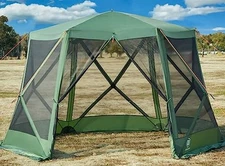  Pop up Screen House Tent for Camping 11.5 x 9.8 ft, Instant Screened Gazebo 