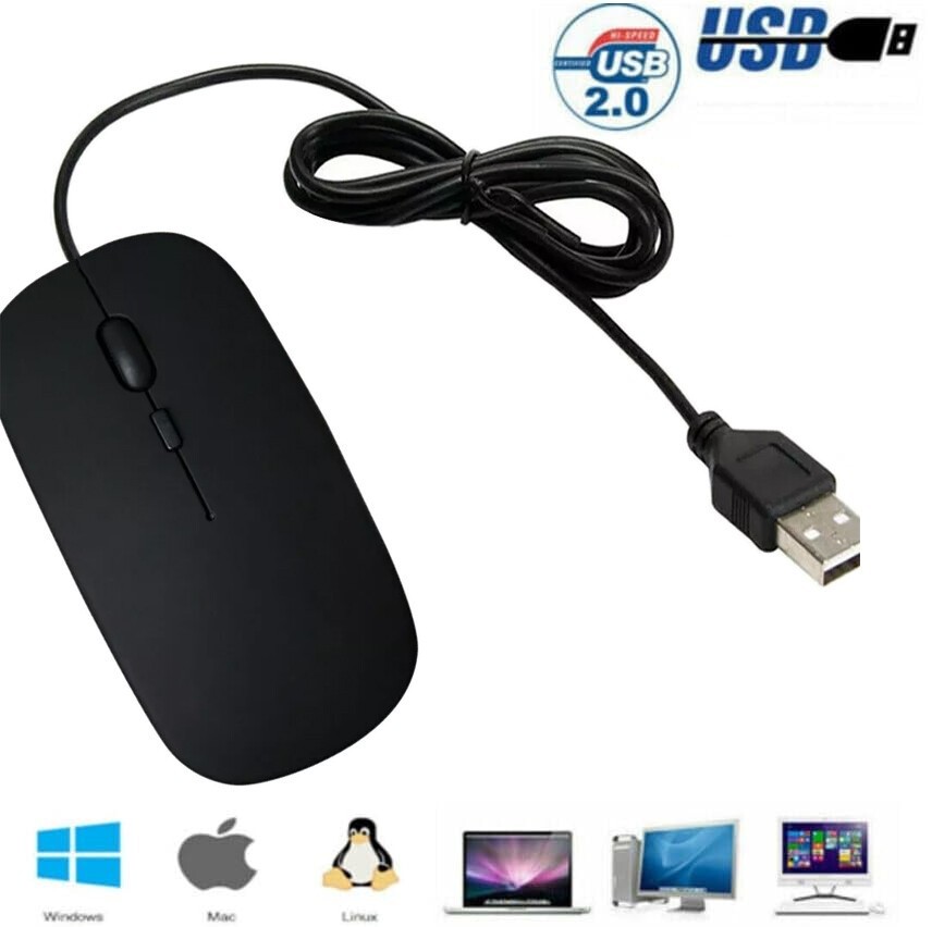 Macally Silent Mouse USB-C Con Cavo Per Apple Mac & Windows PC Laptop - Foto 13