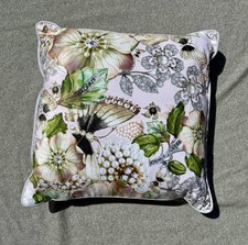 Ted Baker Garden Gem Pink Floral 45X45 Feather Filled Cushion New Bed Decor