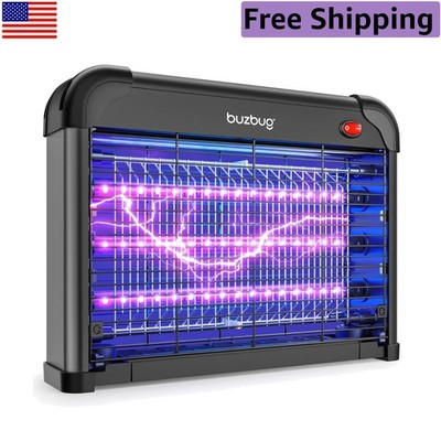 Energy-Efficient LED Bug Zapper in Matte Black - Safe for Homes & Businesses