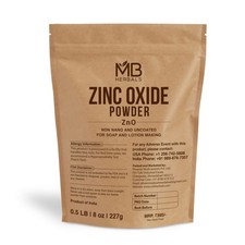 Zinc Oxide Powder 8 oz  Uncoated  Non-Nano  For DIY Sunscreen Lotion  Cream