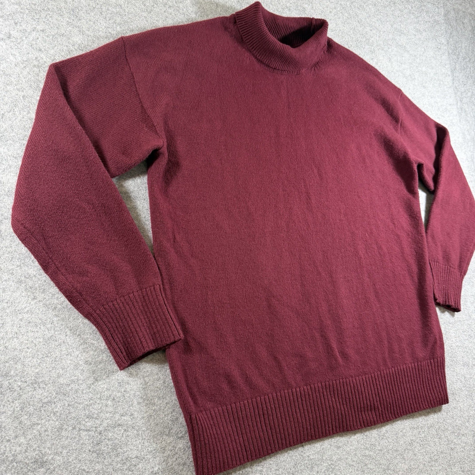Banana Republic Turtleneck Sweater Womens S Burgundy Wool Blend Soft Knit LS thumbnail 10