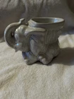 Vintage Frankoma White Elephant Planter Vase #390