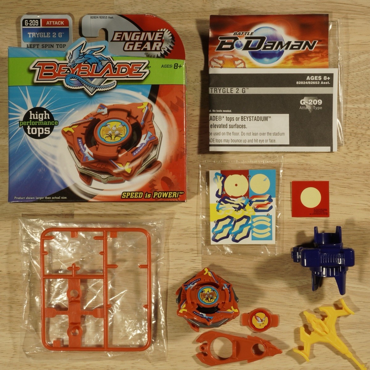 EXTREMELY RARE - 2005 Hasbro Beyblade G-Revolution G-209 Trygle 2