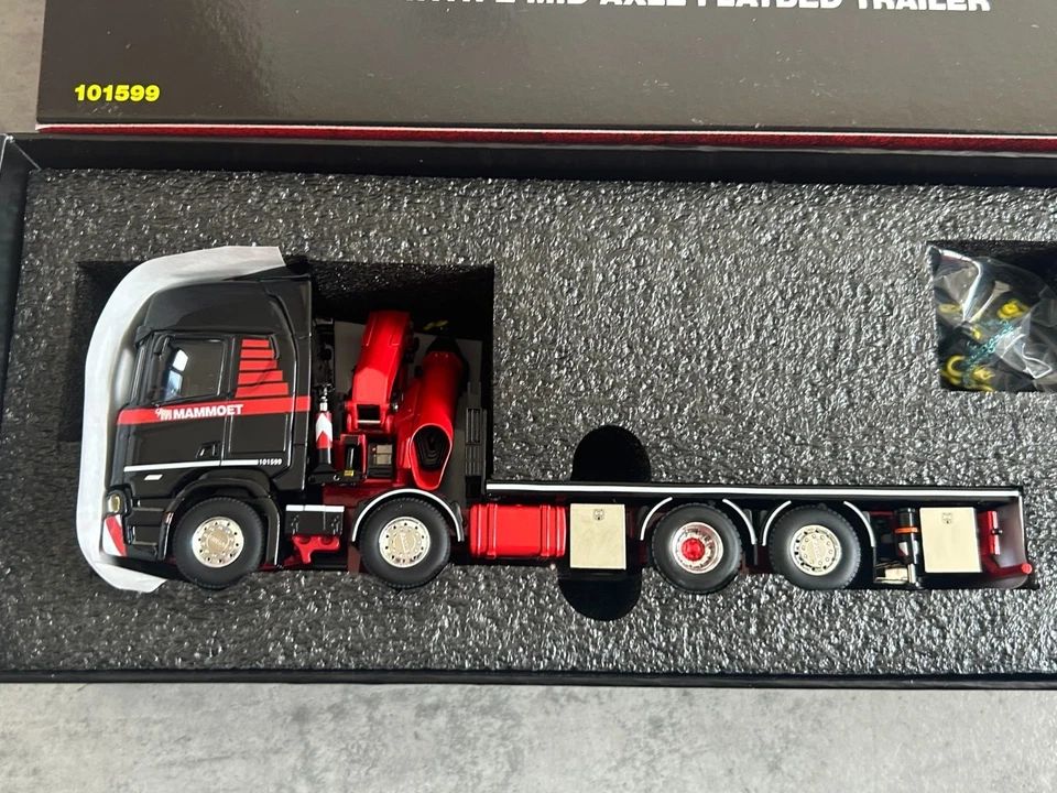 WSI 1:50 Mammoet Scania R Highline 8x2 + grue de chargement + remorque à... - Photo 2/3