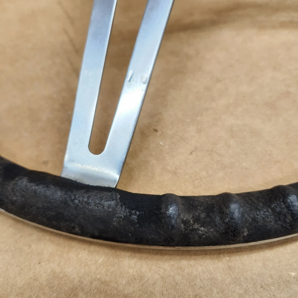 Volante Corvette 69-75 C3 acero inoxidable 3 radios original de fábrica NEGRO Foto 4 de 4