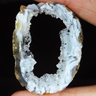 (35X46X05 MM) 58.75 CARAT. NATURAL GEODE SLICE CABOCHON LOOSE GEMSTONE