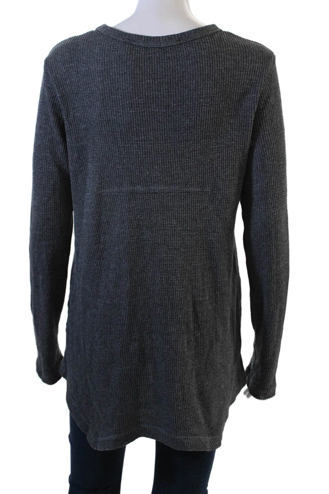 Suéter Pullover Wilt Para Mujer Cuello en V Manga Larga Gris Oscuro Talla L Foto 3 de 4