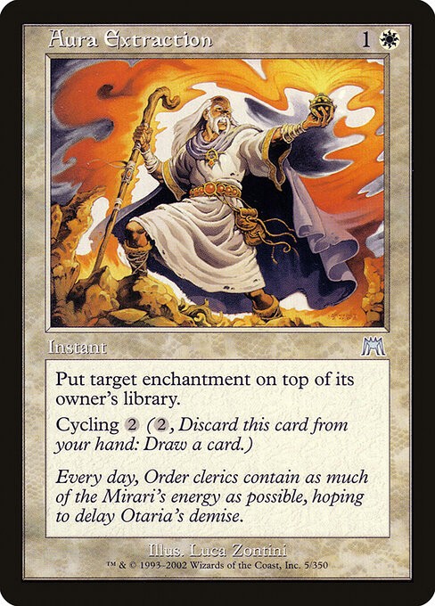 Aura Extraction Foil Onslaught 5 NM MTG