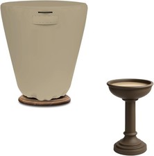 Seal Skin Waterproof Patio Bird Bath Cover Outdoor Protector with Air Vent