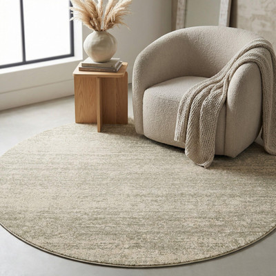 Unique Loom Del Mar Collection Area Rug - Lucille 7 10 Round Bone Beige