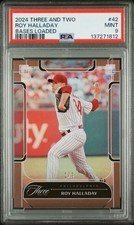 2024 Panini Three And Two Bases Loaded #42 Roy Halladay Phillies 1/3 PSA 9