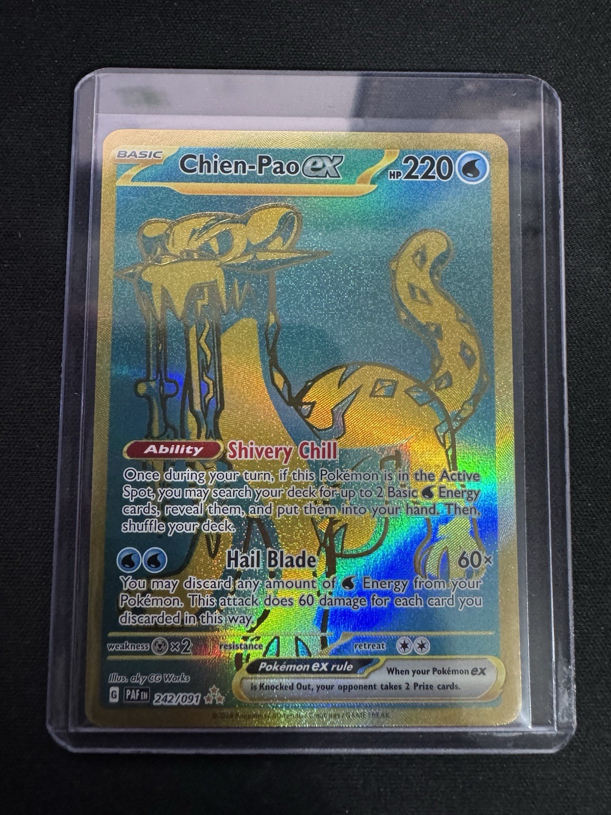 Chien-Pao ex 242/091 Sv: Paldean Fates Holo Pokémon TCG NM/LP