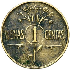 Lithuania - Coin - 1 Cent Centas 1925 - Horse - Kaunas - CONDITION !