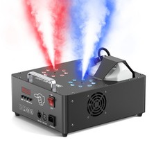 UKING 2000W Double Spray Fog Machine RGB 16 LED Light DMX Stage dj Smoke Maker