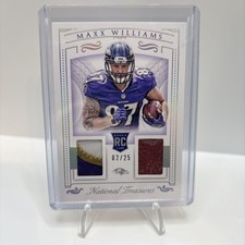 2015 Panini National Treasures Maxx Williams Dual Jersey RC 2/25 Ravens